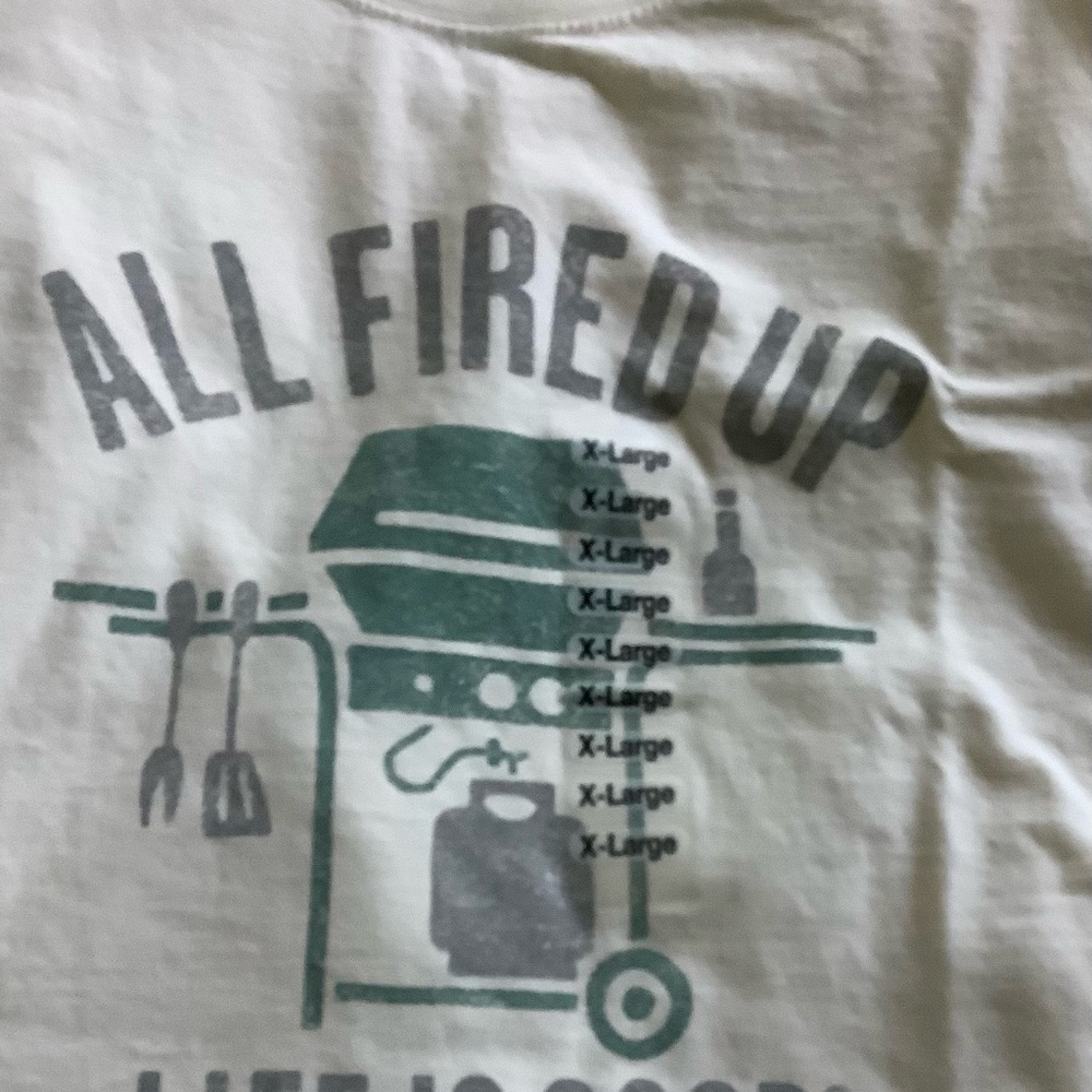 Life Is Good White and Gray Men’s Shirt-Brand New-XL